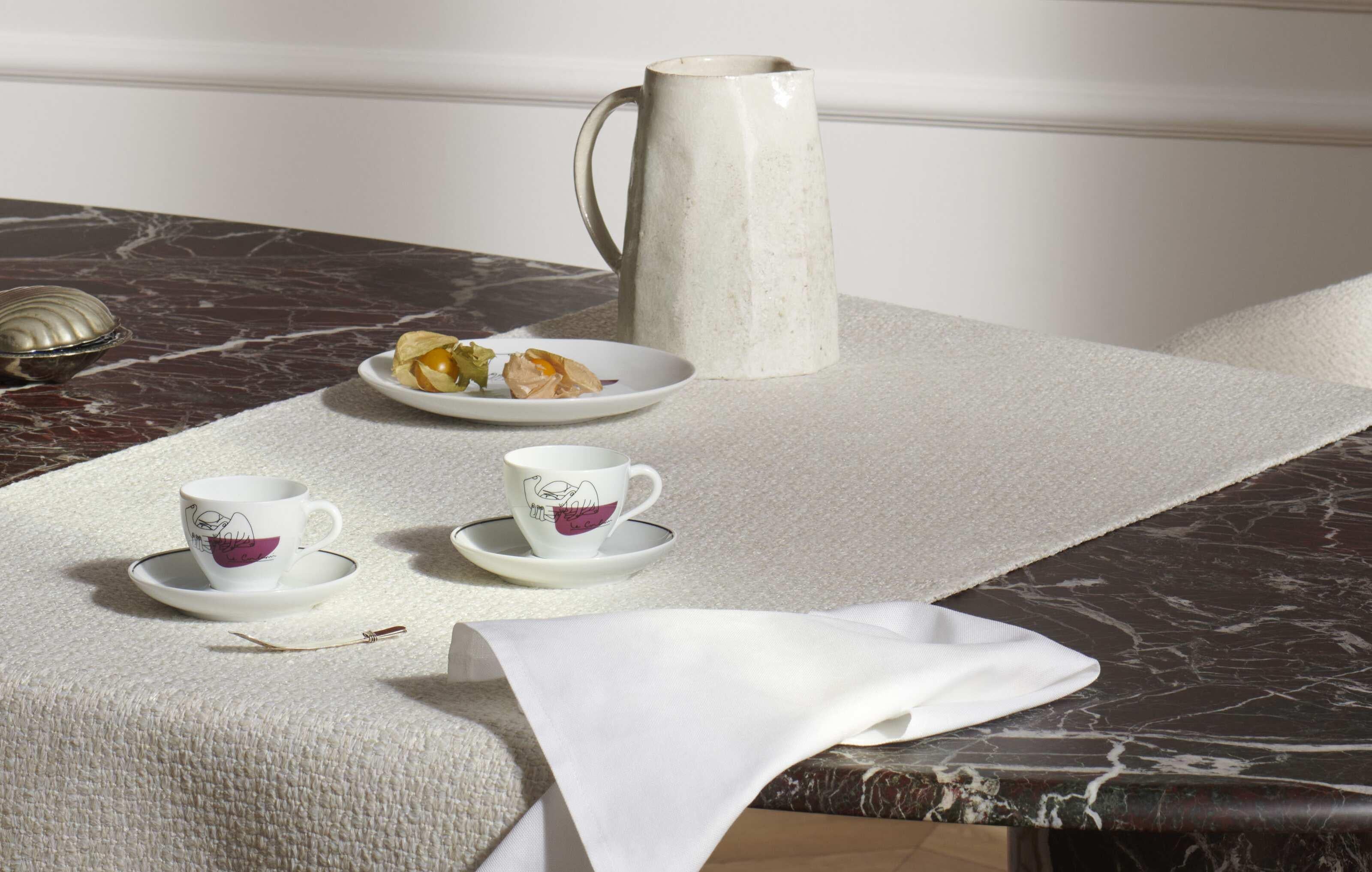 Le Corbusier Service Prunier Juego de dos platos de café para Cassina en venta 5