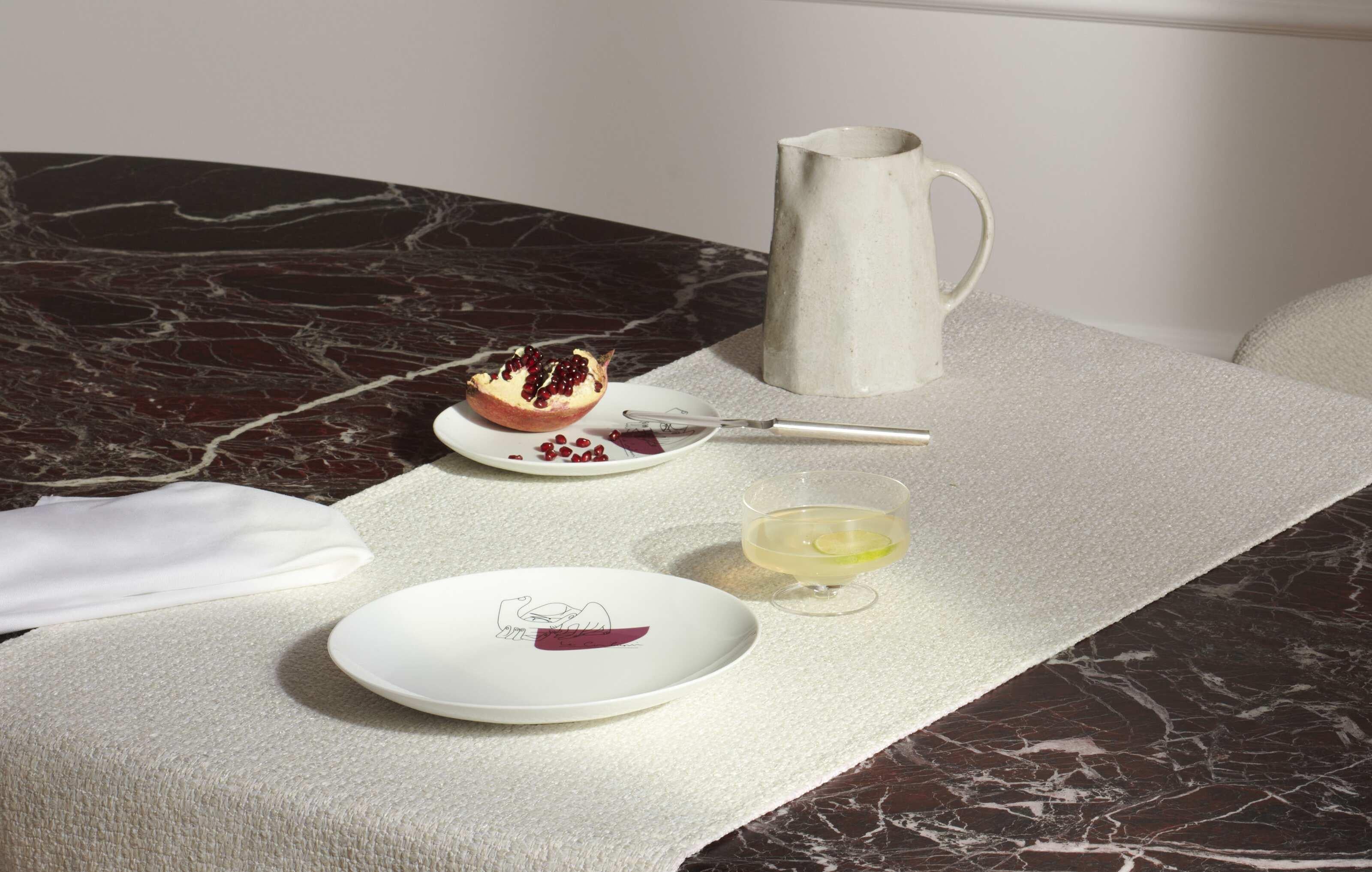 Le Corbusier Service Prunier Juego de dos platos de café para Cassina en venta 6