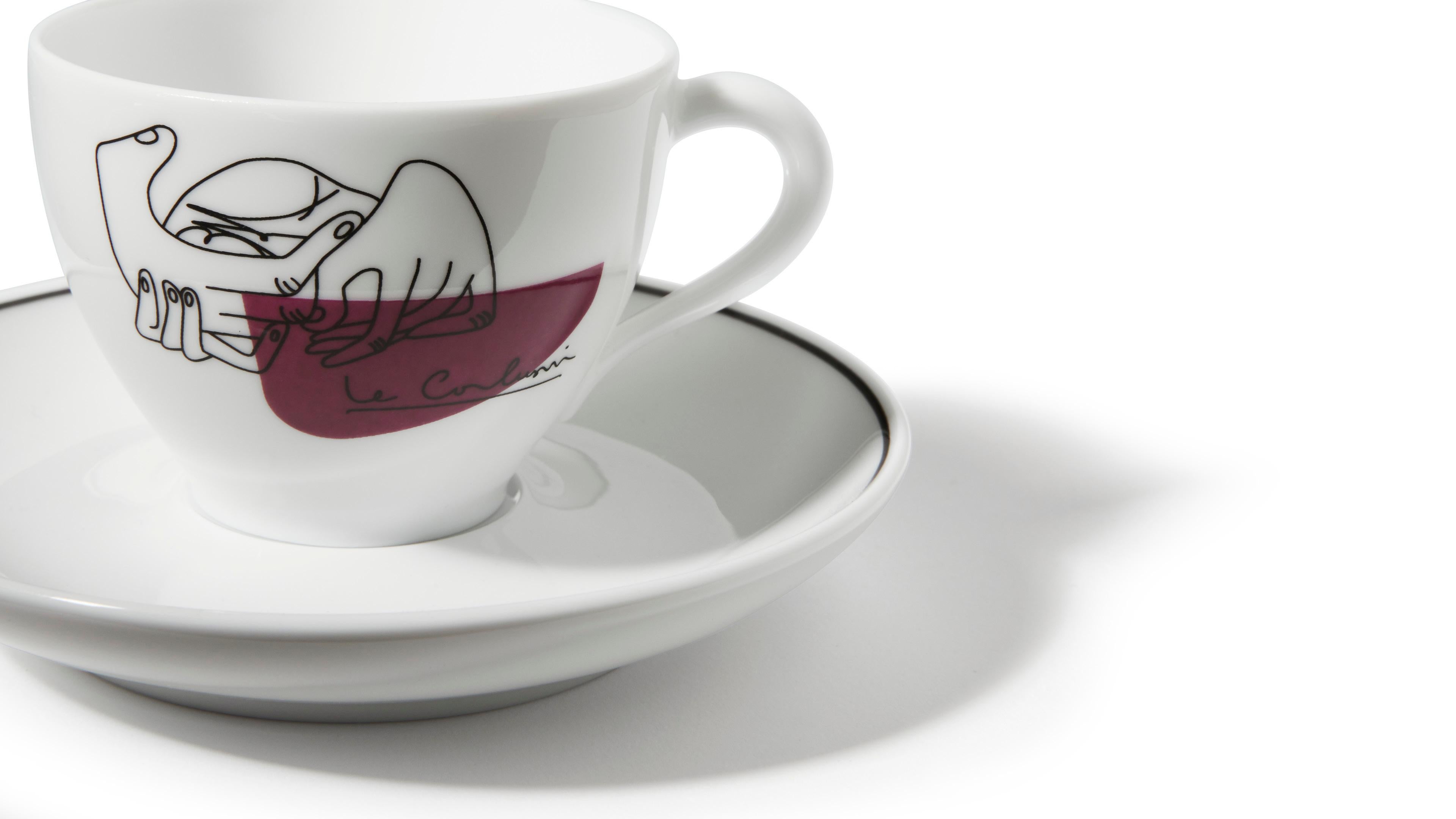 Le Corbusier Service Prunier Juego de dos platos de café para Cassina Siglo XXI y contemporáneo en venta