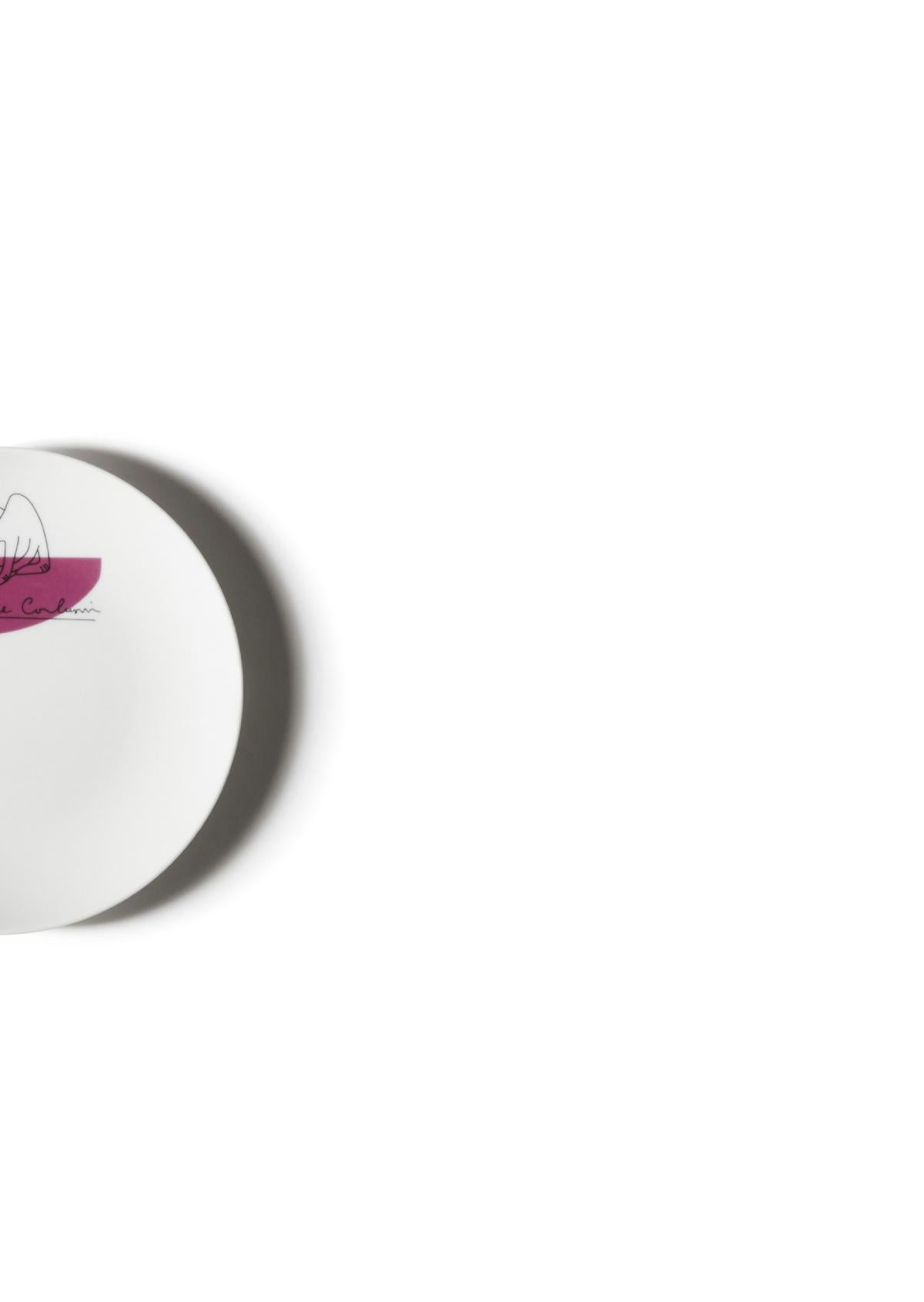 Contemporary Le Corbusier Service Prunier Set of Two Dessert Plates For Cassina For Sale