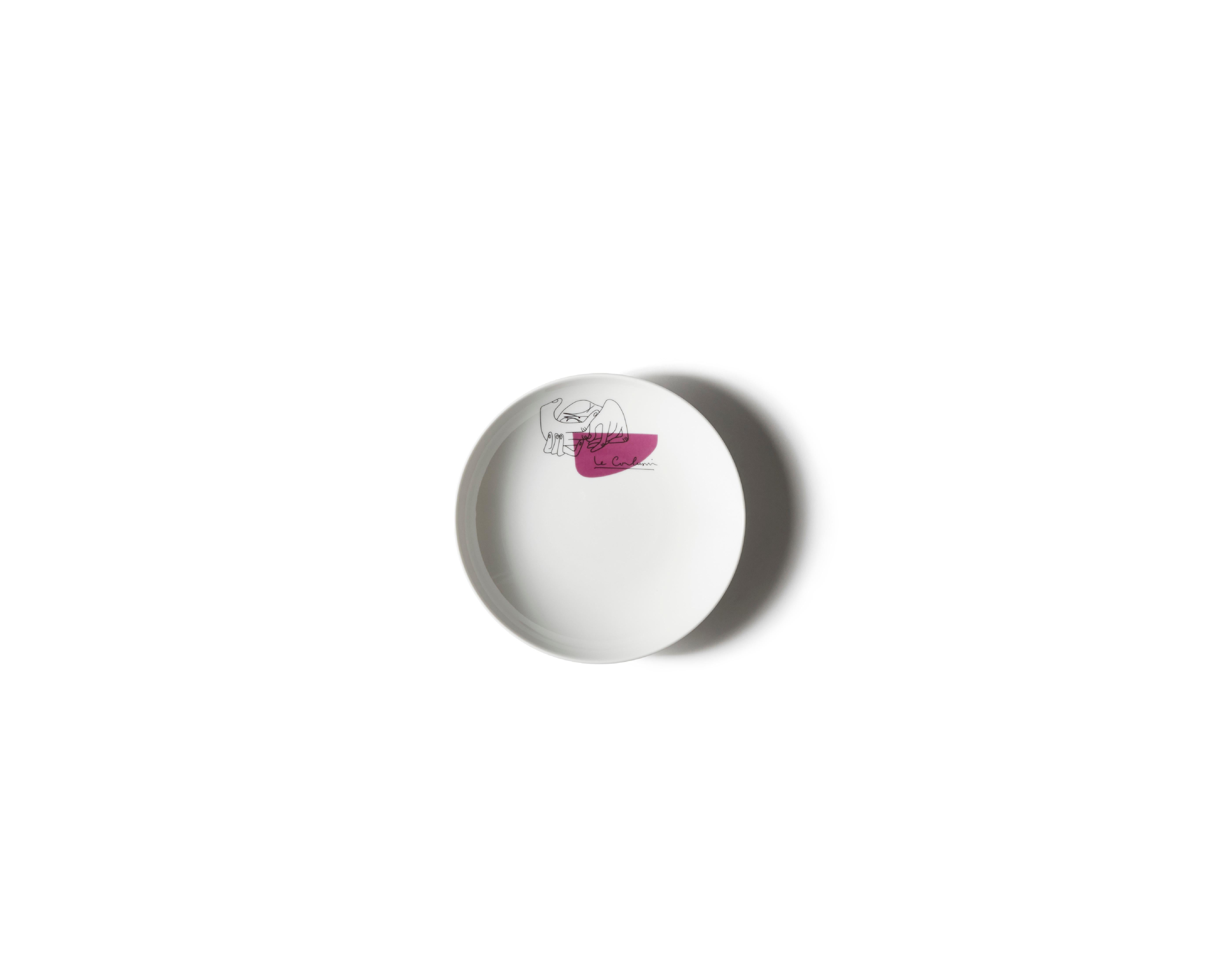 italien Le Corbusier Service Prunier Set de deux assiettes à soupe pour Cassina en vente
