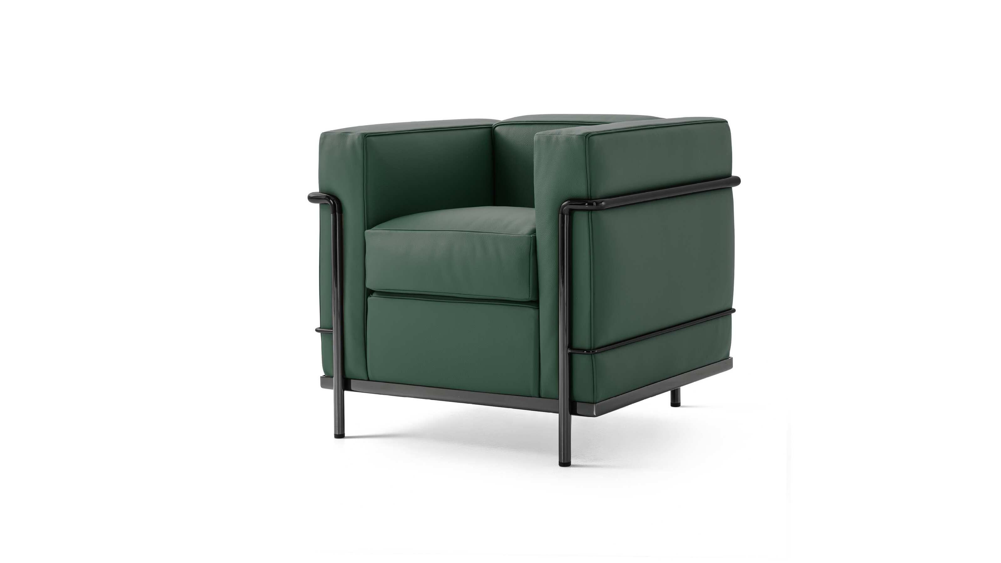 Mid-Century moderno Le Corbusier Set di due poltrone Fauteuil Grand Confort, Petit Modèle in vendita
