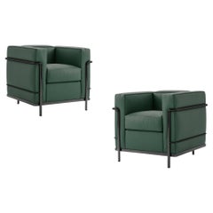 Le Corbusier Juego De Dos Sillones Fauteuil Grand Confort, Petit Modèle