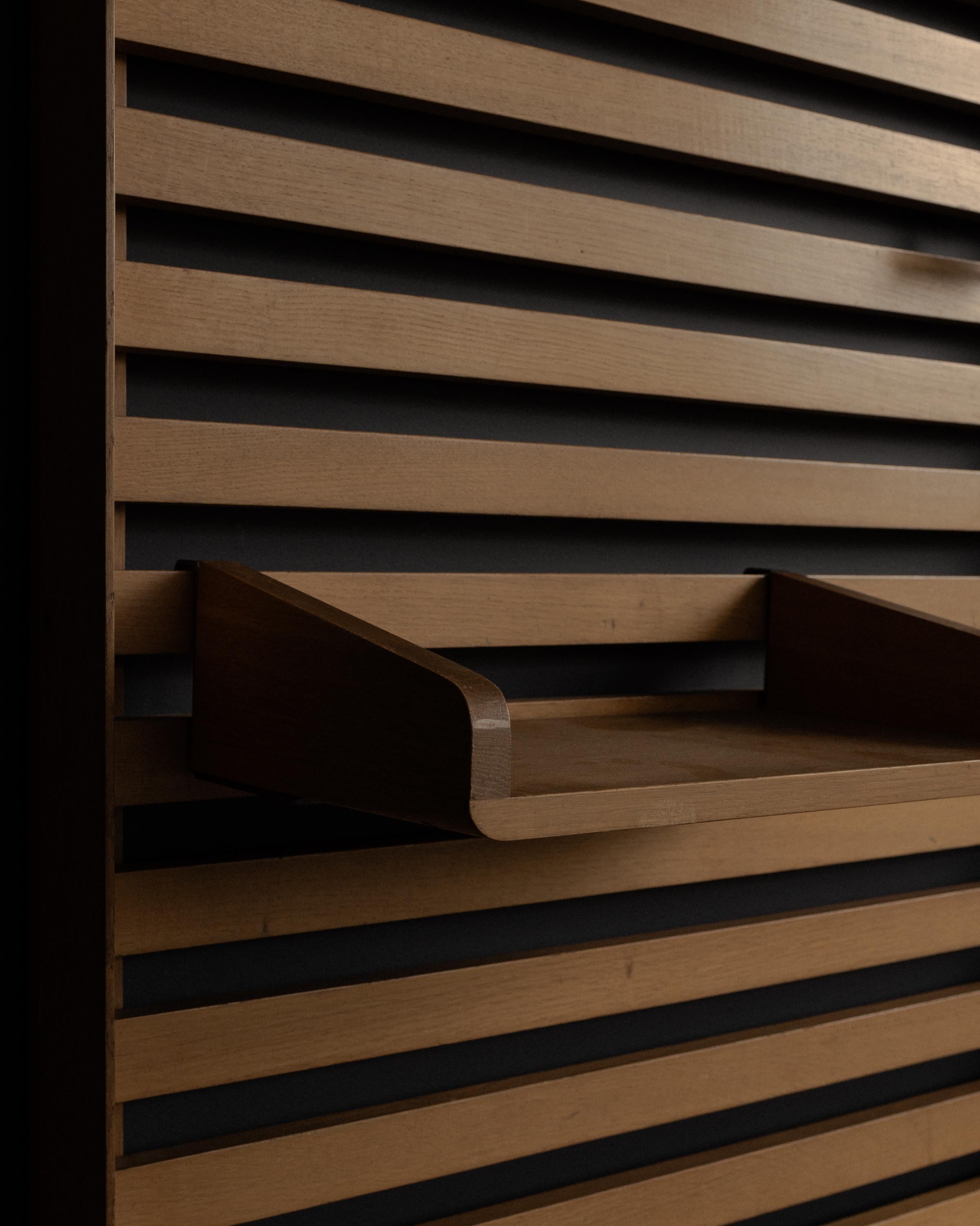 20th Century Le Corbusier Wall-Mounted Coat Rack with Shelf, Unité d'Habitation, 1950s For Sale