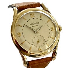 Le Coultre; 14k Yellow Gold Watch circa 1955, Automatic Movement Leather Strap