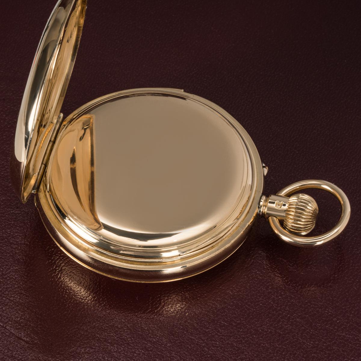 Le Coultre Gold Keyless Lever Minute Repeater Full Hunter Pocket Watch C1884 For Sale 1