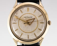 Le Coultre Men's Gold-Filled Hand-Winding Watch w/ Leather Strap Aiguilles uniques !