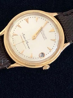 Le Coultre Men's Master Mariner 14-Karat Gold Watch with Box and Papers