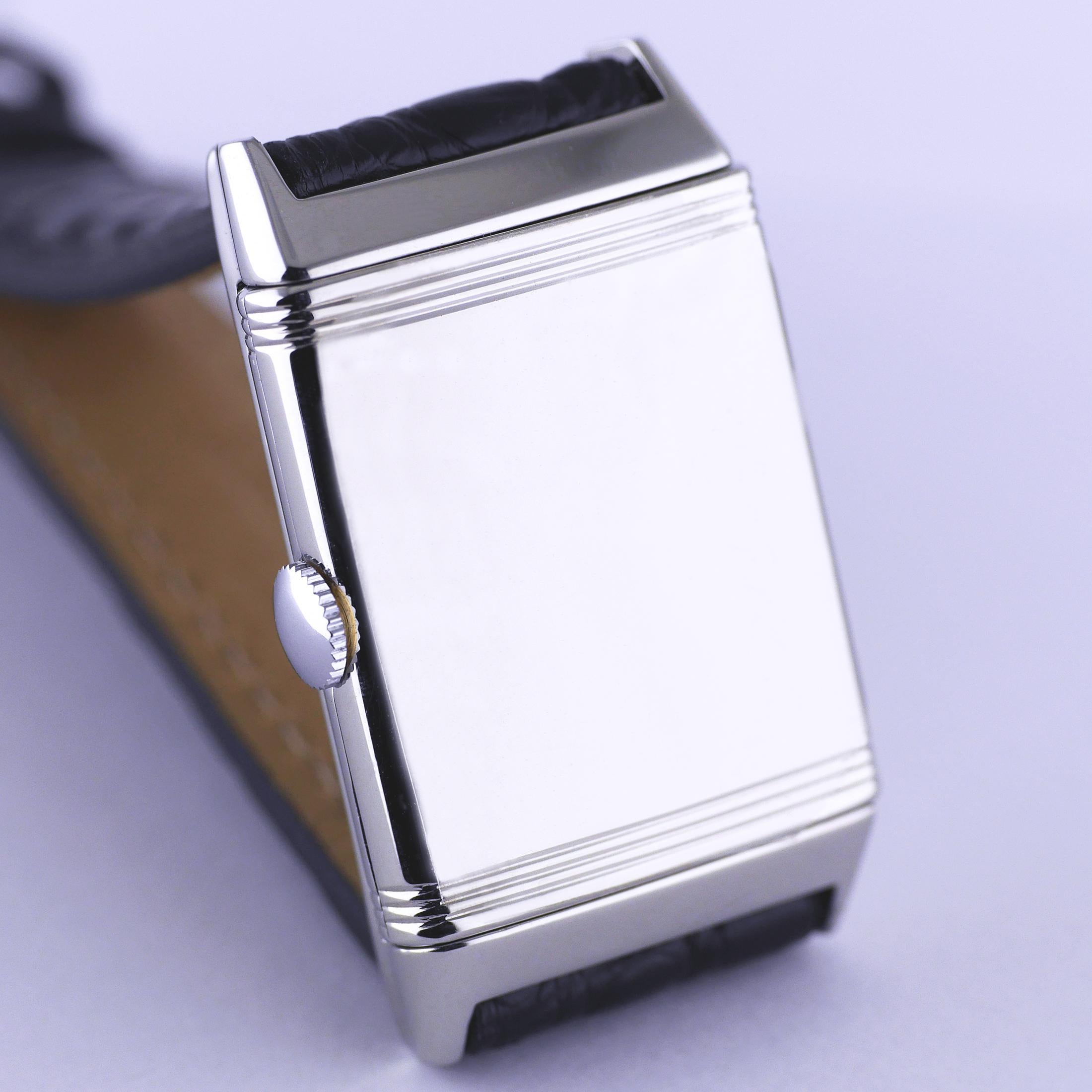 Le Coultre Reverso, Art Deco, Stainless Steel Wristwatch, circa 1934 For Sale 4