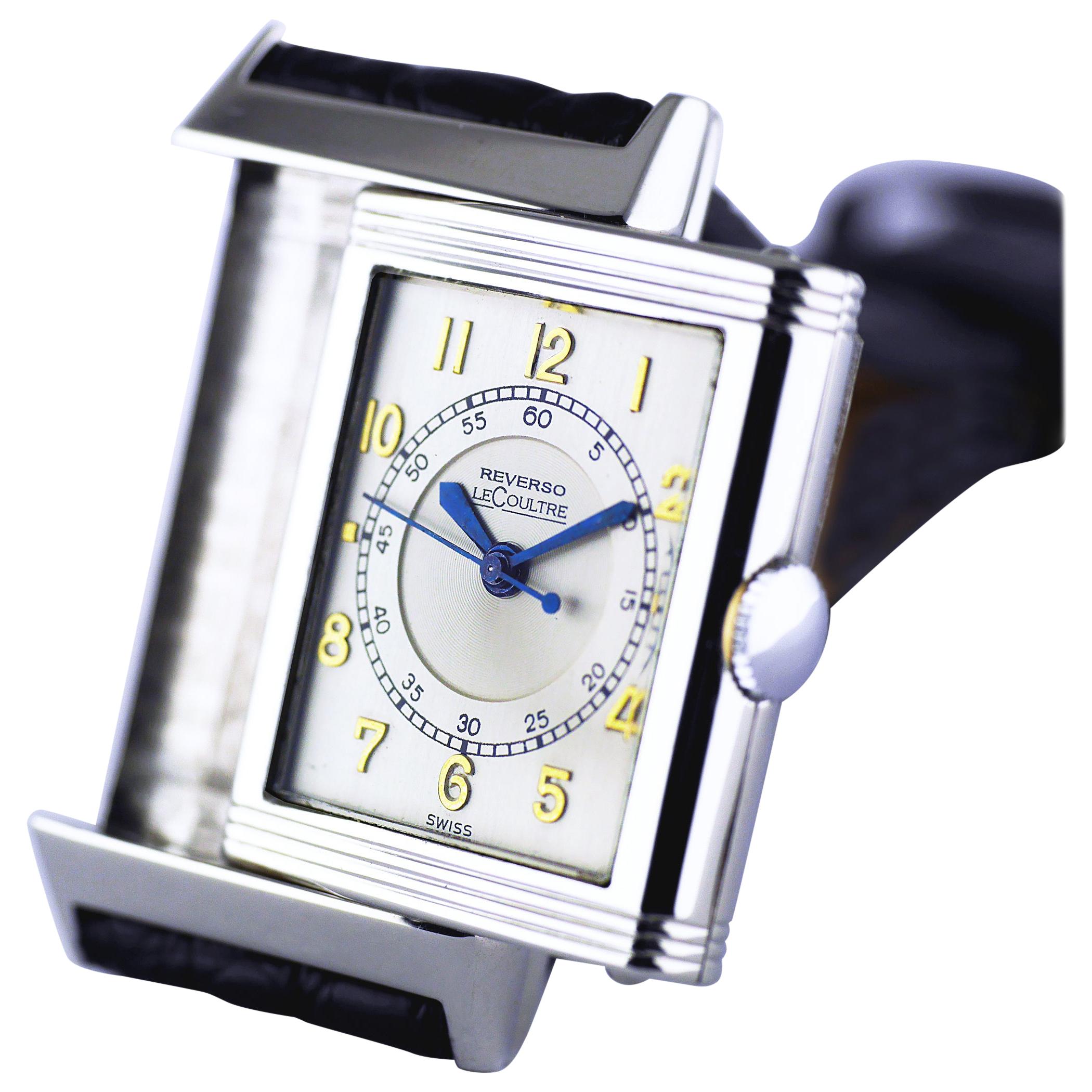 Le Coultre Reverso, Art Deco, Stainless Steel, circa 1934 9