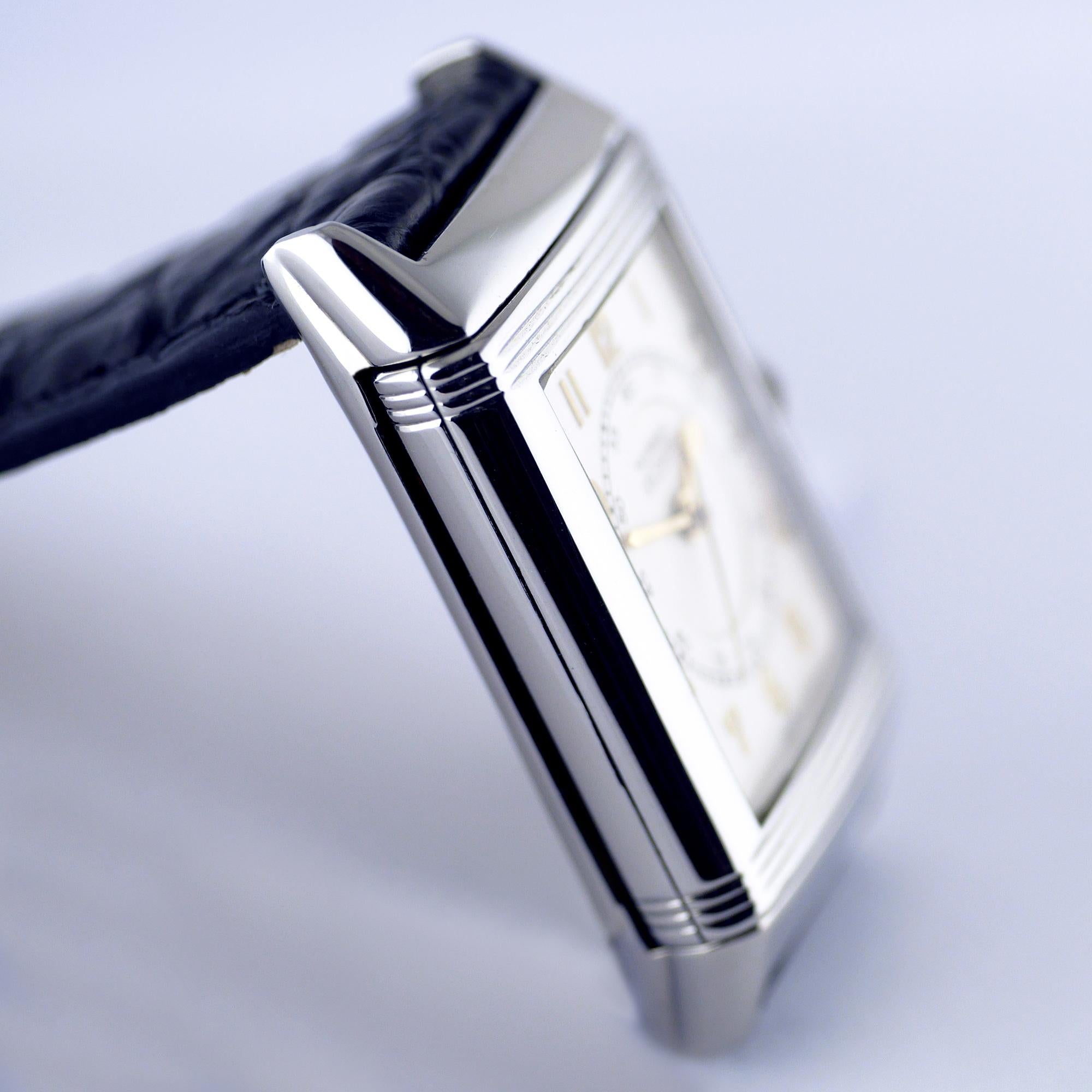 Le Coultre Reverso, Art Deco, Stainless Steel Wristwatch, circa 1934 For Sale 1