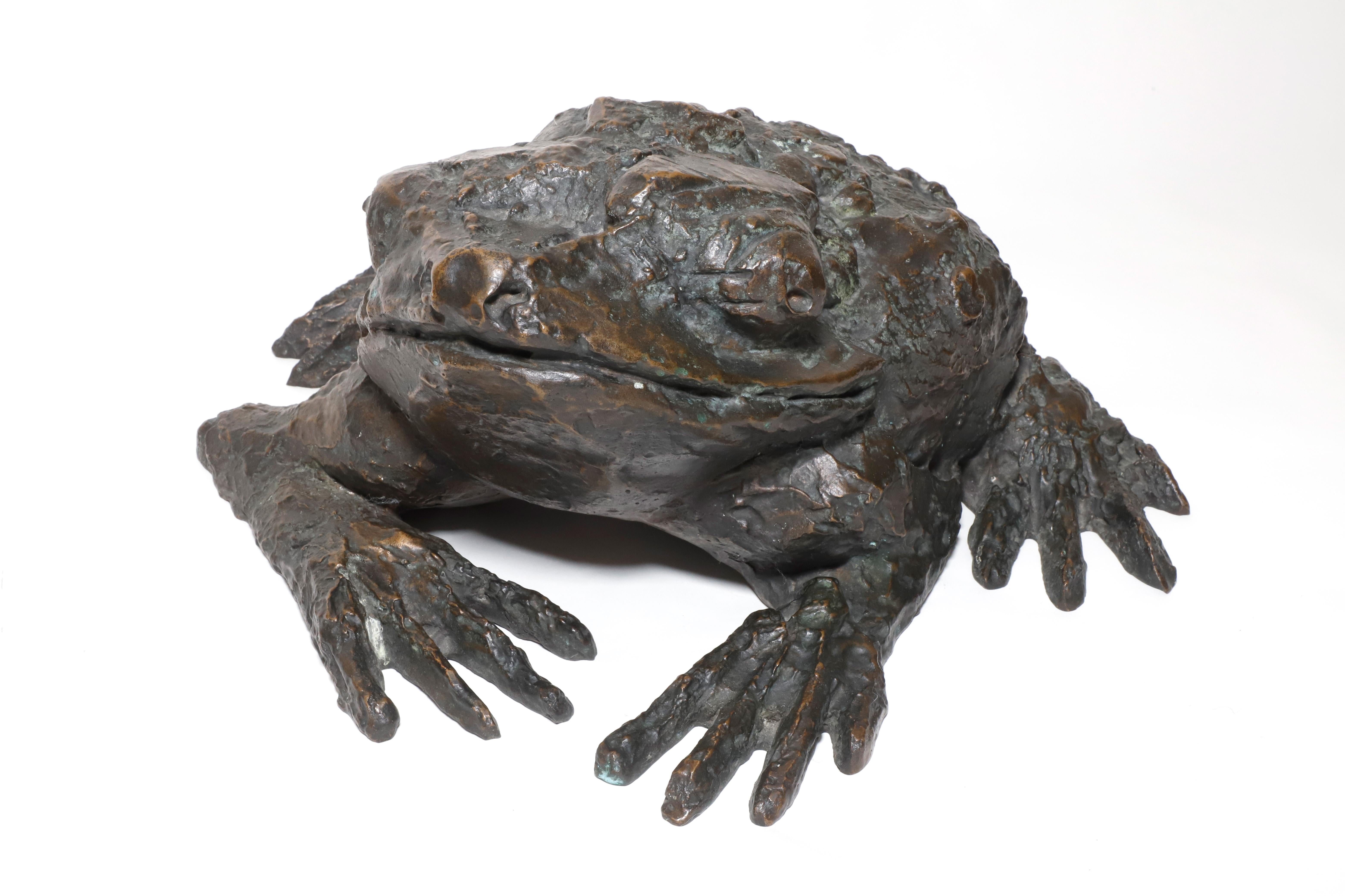 Bronzeskulptur „Le Crapaud“ von Henri George Adam, signiert (Moderne der Mitte des Jahrhunderts) im Angebot
