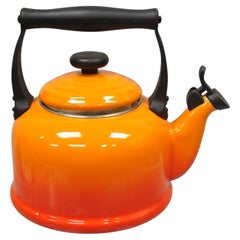 Retro Le Creuset France Orange 2.2 Qt 2.1 Liter Tea Pot
