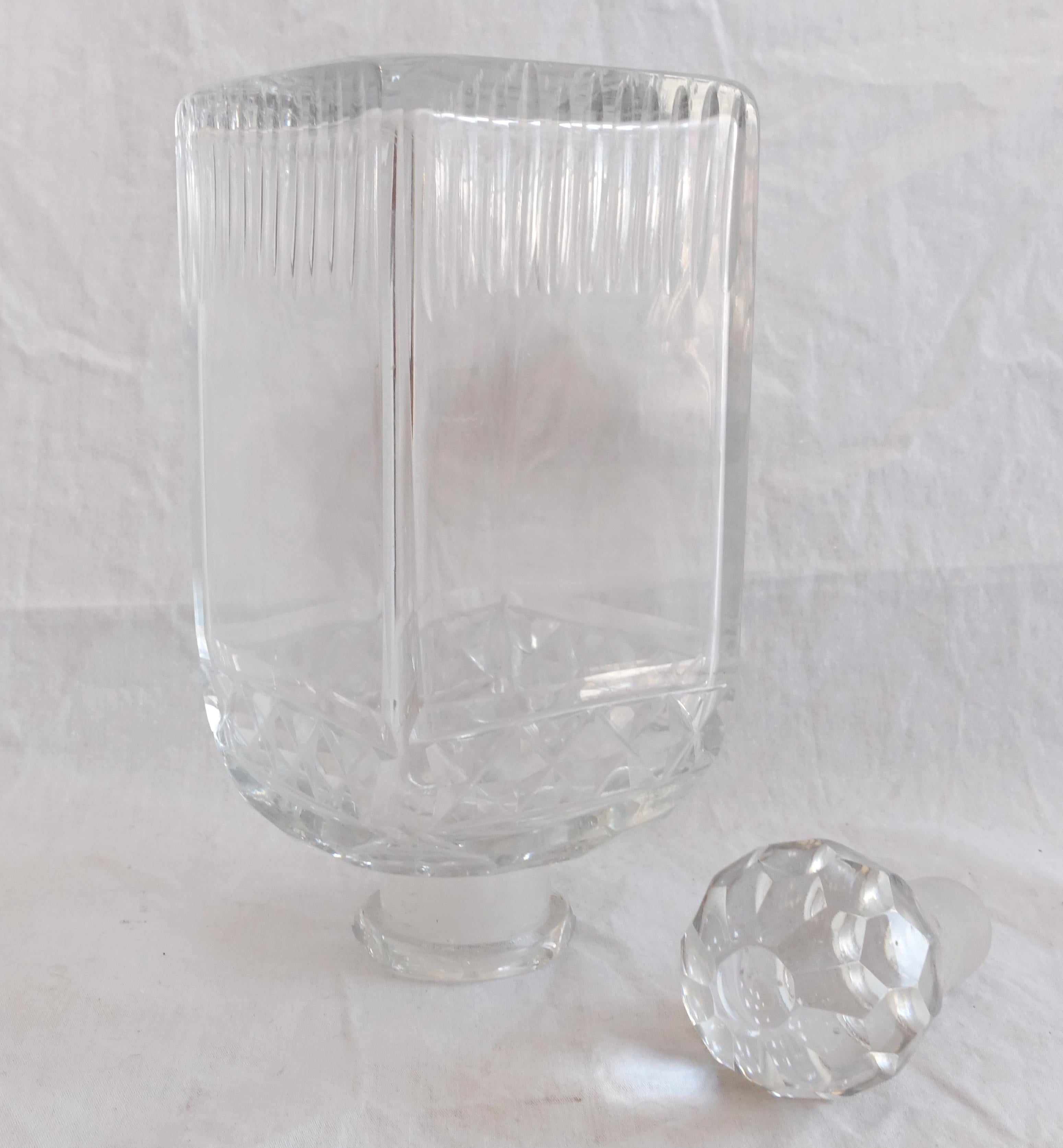 Coffret à liqueurs en cristal Le Creusot - 6 bouteilles dans le coffret - 19e siècle - vers 1815 en vente 2