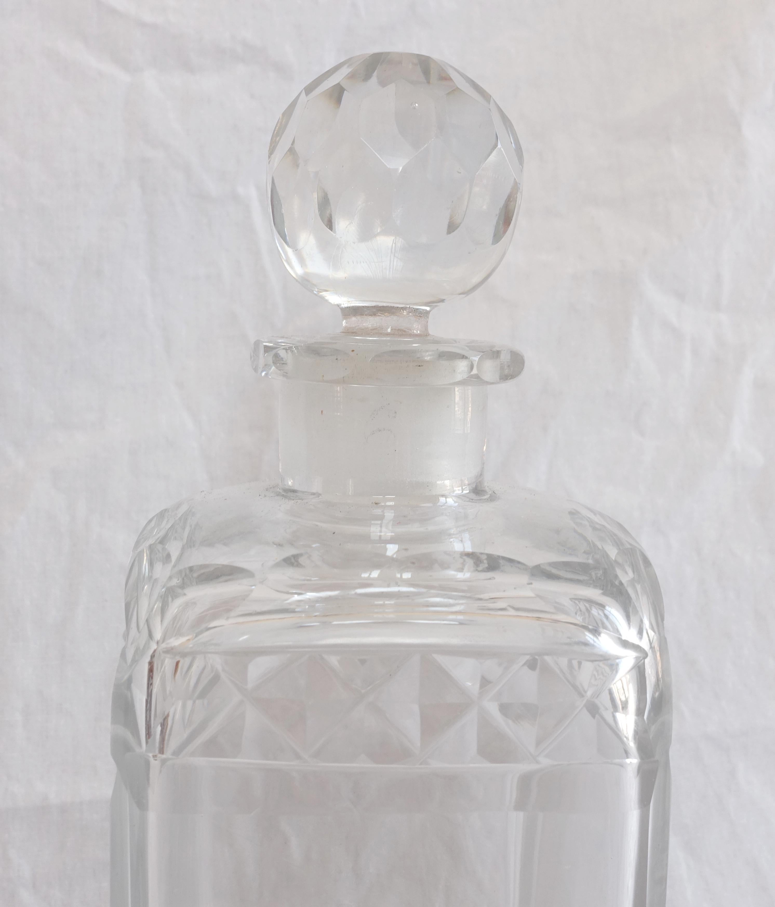 Coffret à liqueurs en cristal Le Creusot - 6 bouteilles dans le coffret - 19e siècle - vers 1815 Bon état - En vente à GRENOBLE, FR
