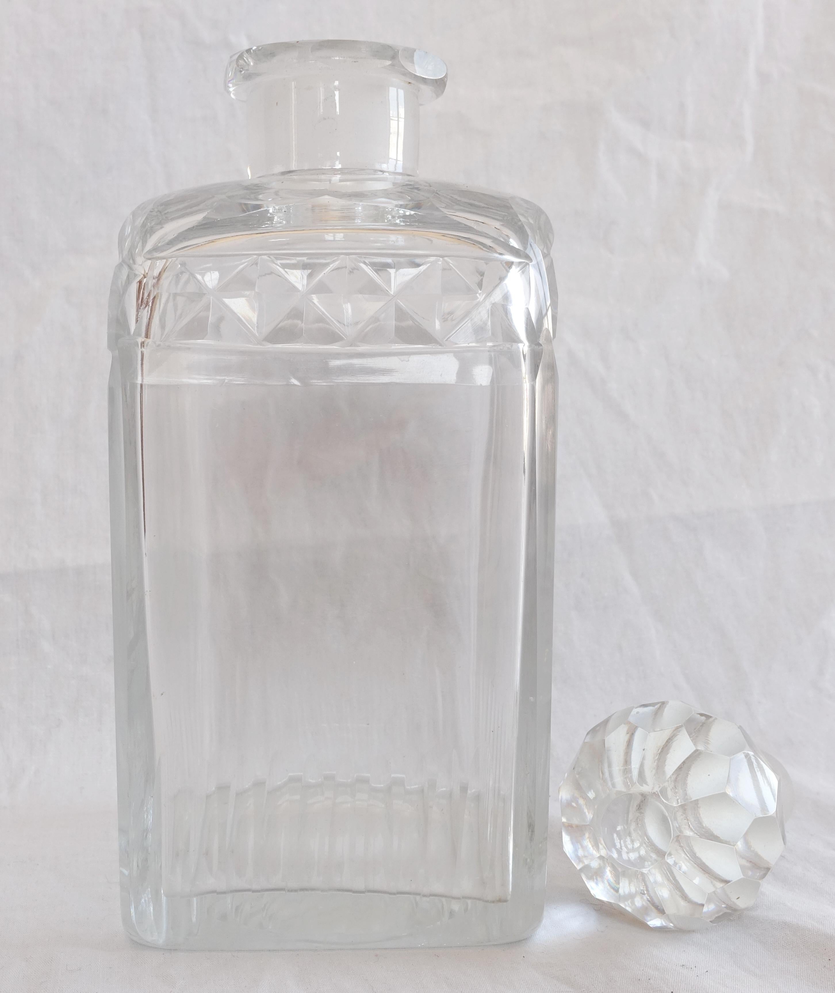 Début du XIXe siècle Coffret à liqueurs en cristal Le Creusot - 6 bouteilles dans le coffret - 19e siècle - vers 1815 en vente