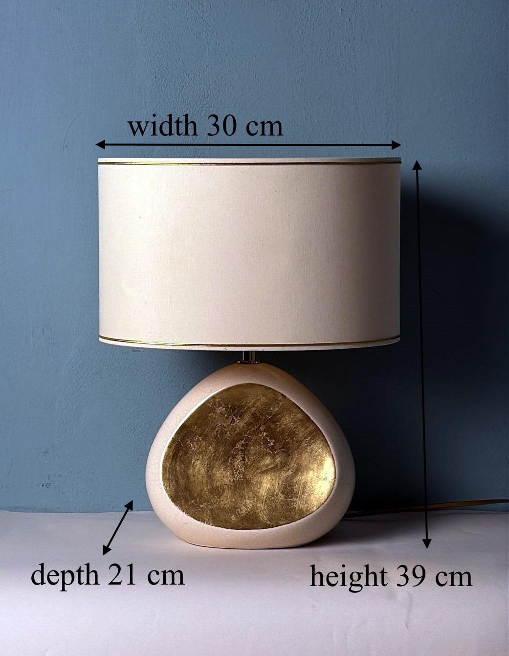 Lampada da tavolo francese Le Dauphin in porcellana smaltata crepata con accenti in foglia d'oro in vendita 12