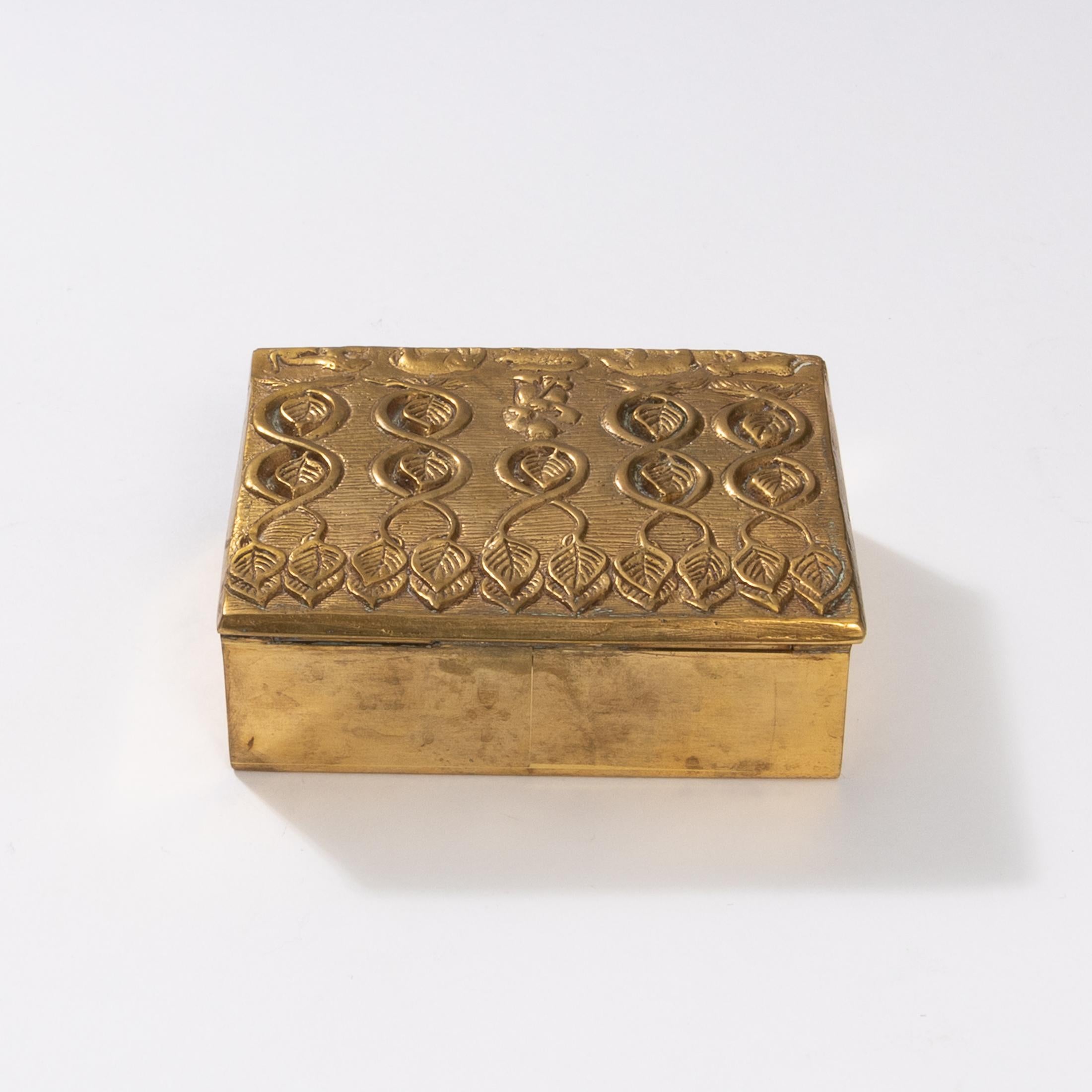 Mid-20th Century Le d�éfricheur de forêts vierges by Line Vautrin, Gilded Bronze Box, France
