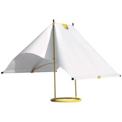 Lampe de table jaune « Le Falene » de Martini par Arteluce, années 1980, design italien