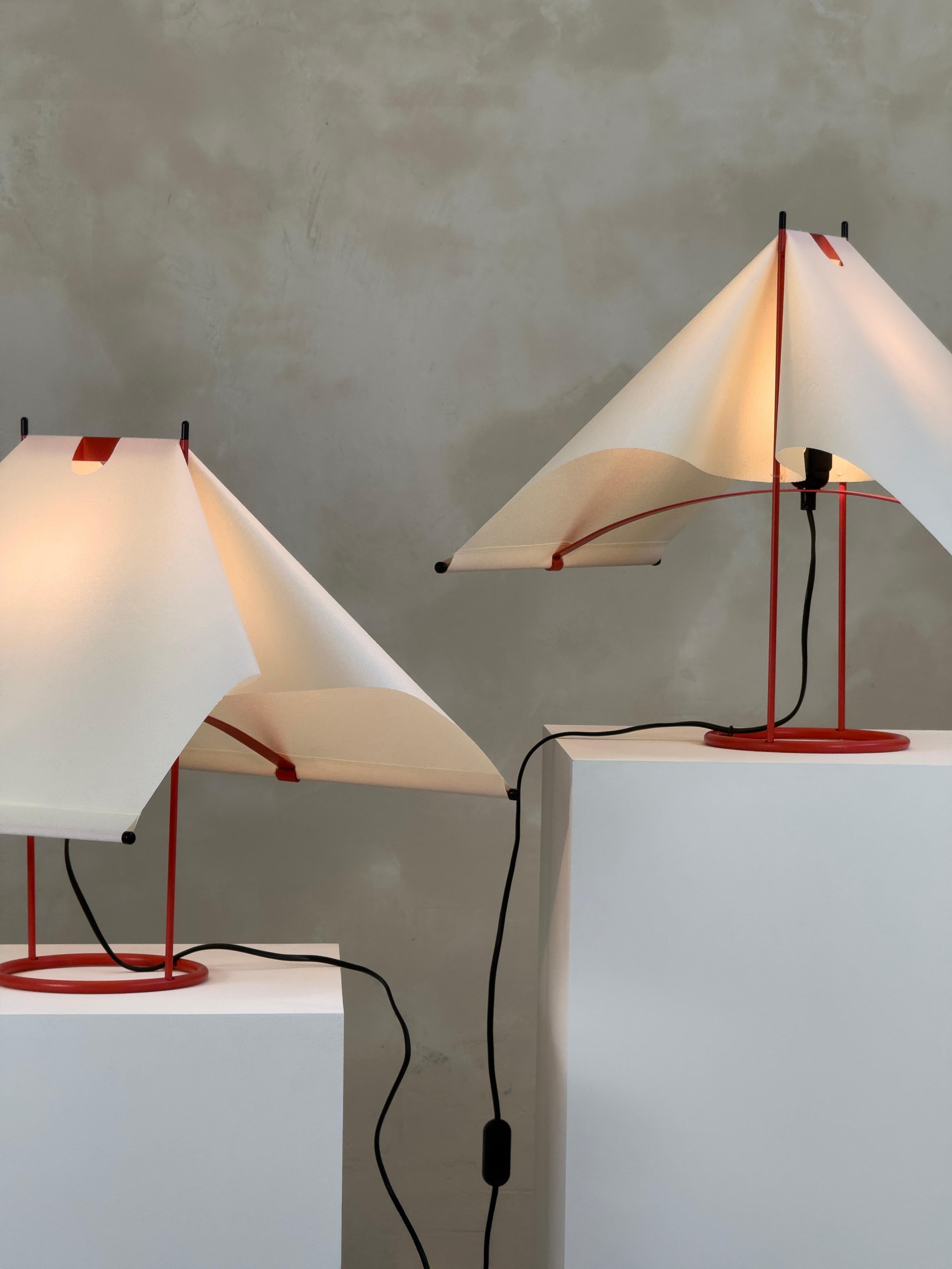 Tischlampen Le Falene, entworfen von Piero De Martini für Arteluce, Italien 1980er Jahre im Zustand „Gut“ im Angebot in Milano, IT