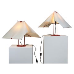 Tischlampen Le Falene, entworfen von Piero De Martini für Arteluce, Italien 1980er Jahre
