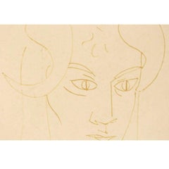 "Le Faune Rêveur" Lithography, Jean Cocteau, 1950