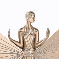 "Le Flambeau" Art Deco Bronze Candlestick by Erté, Edition 273/395