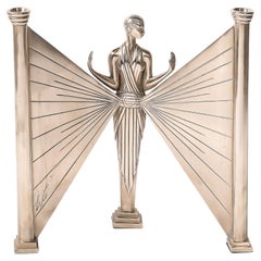 Bougeoir en bronze Art Déco "Le Flambeau" par Erté, Edition 273/395