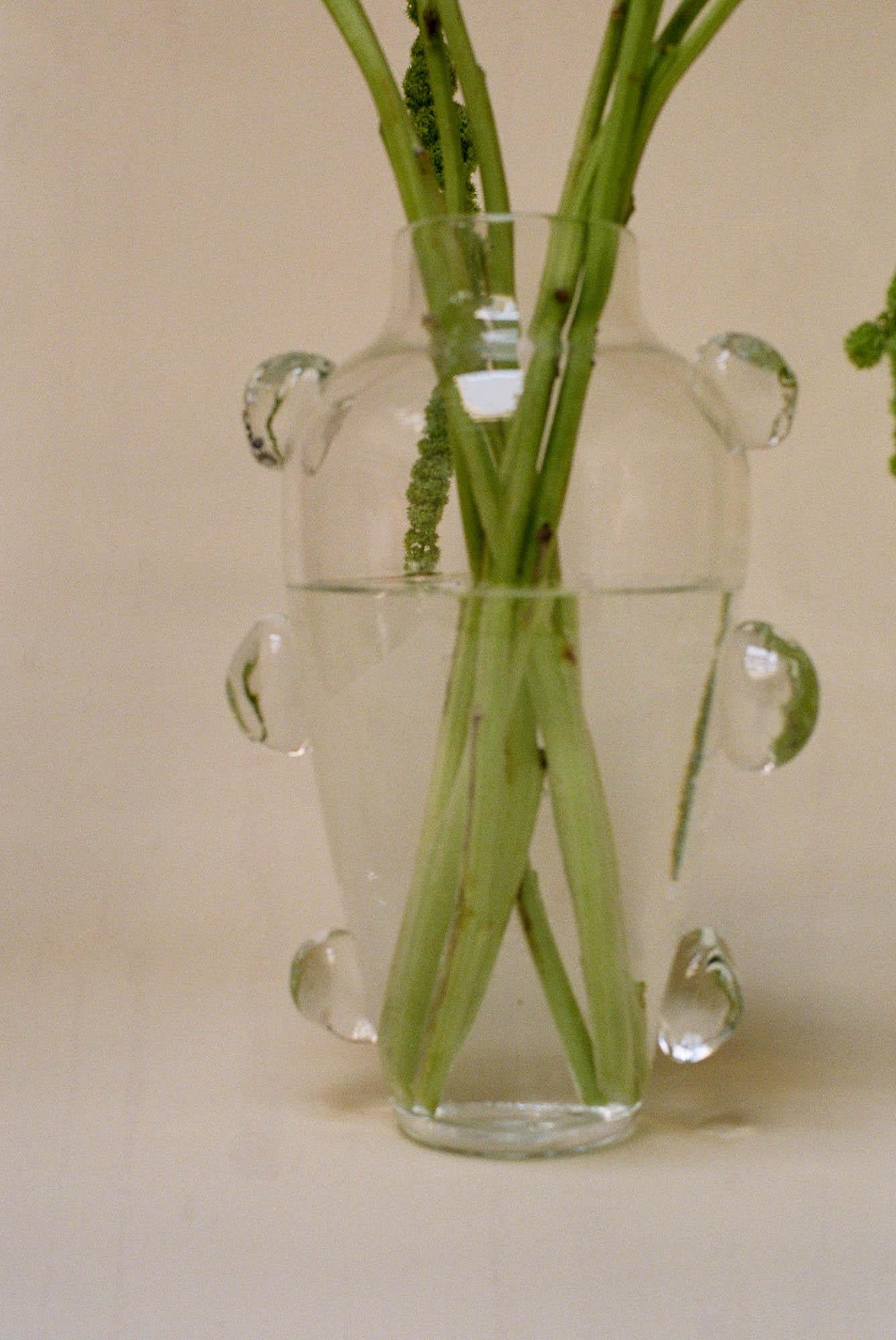 Hand-Crafted Le Flueve Hand Blown Glass Vase by Sophie Lou Jacobsen For Sale