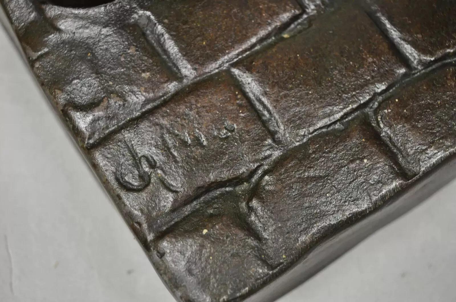 Le Fumeur Escultura francesa de escultura de helio de hombre joven fumando de Charles Masse siglo XX en venta