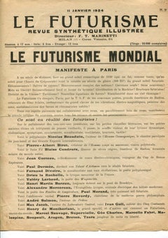 Le Futurisme - Le Futurisme Mondial - Futurisme et Fascisme, Italy 1924