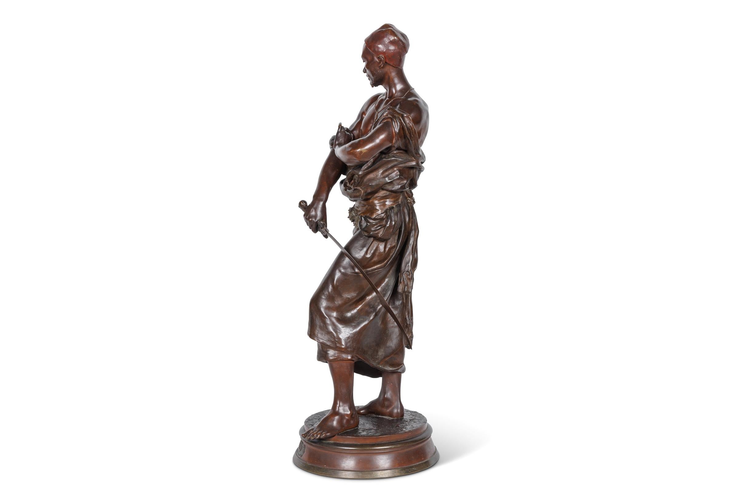 Le Garde Du Harem, una monumentale scultura orientale in bronzo di G. Coudray in vendita 4