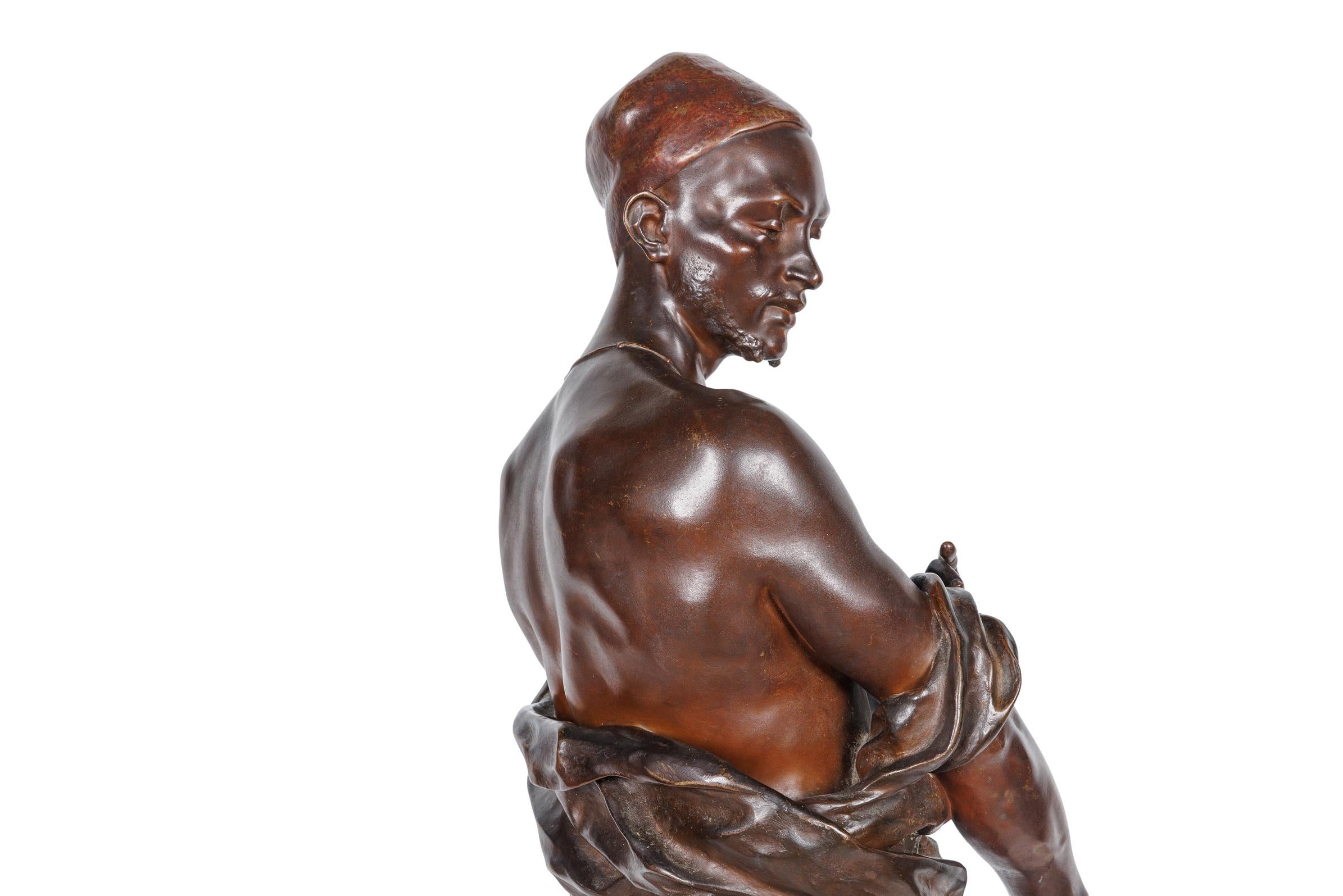 Le Garde Du Harem, una monumentale scultura orientale in bronzo di G. Coudray In condizioni buone in vendita a New York, NY