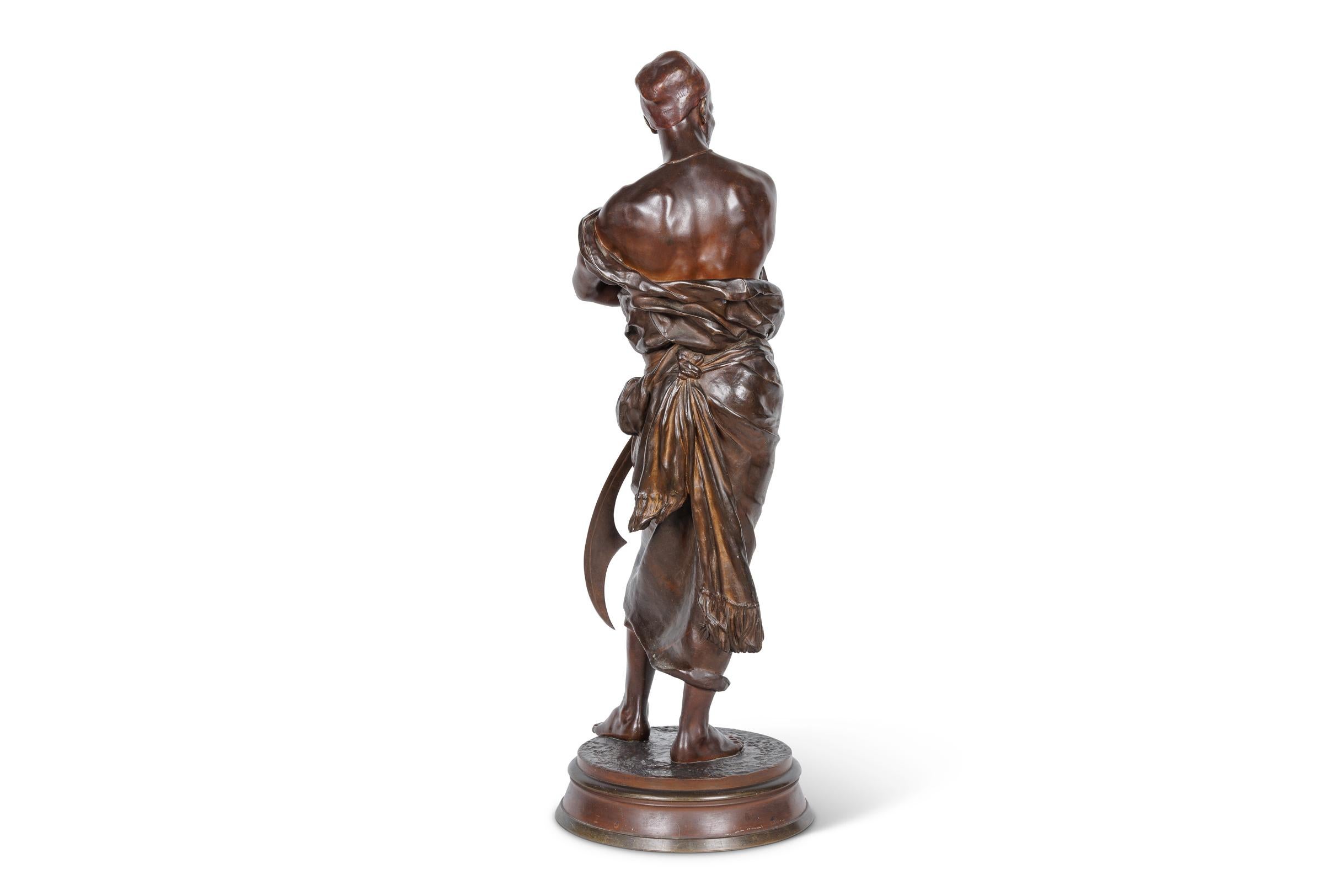 Le Garde Du Harem, una monumentale scultura orientale in bronzo di G. Coudray in vendita 1