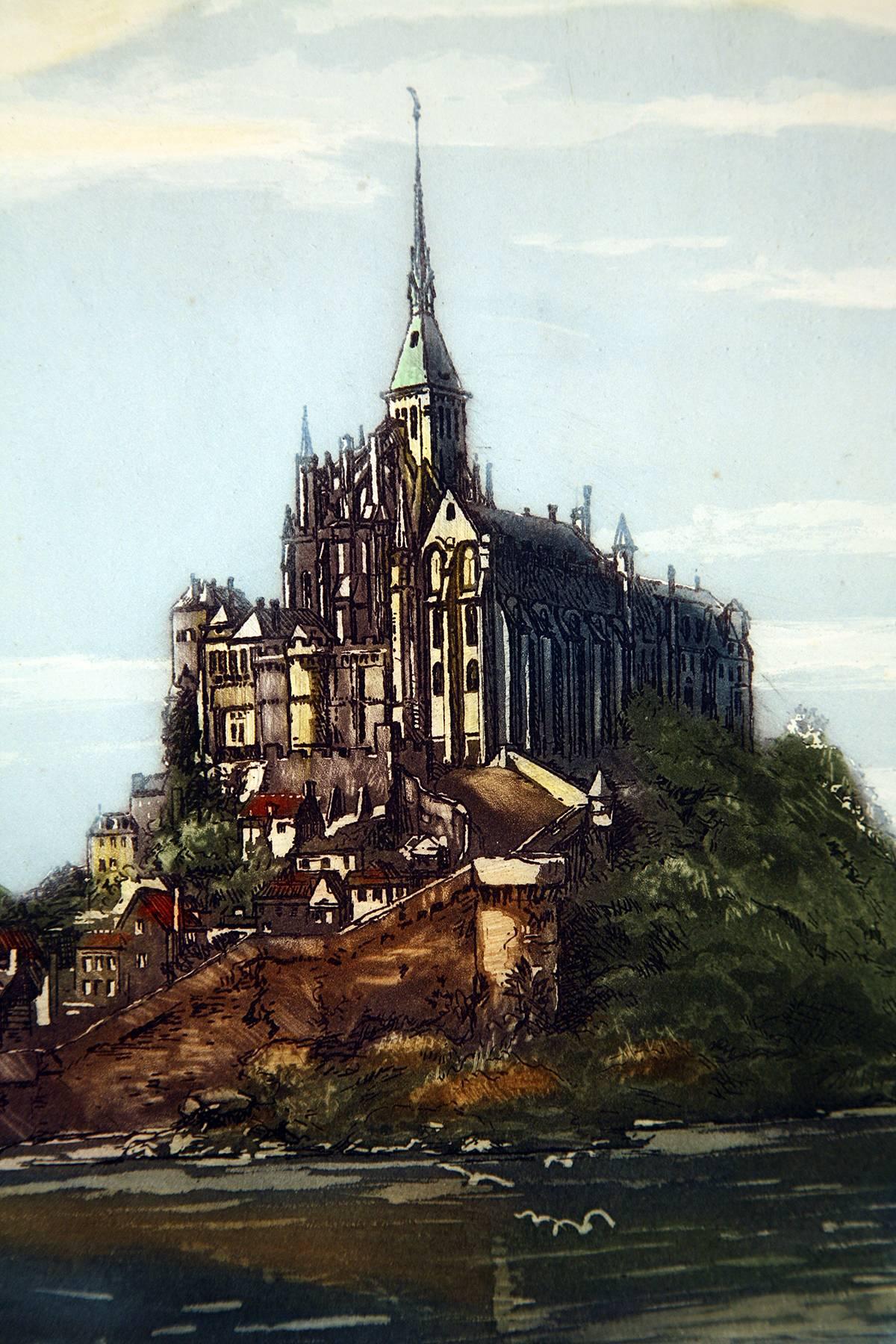 Le Mont St. Michel, Normandy, France - Print by Le Garf (Lucien Veder)