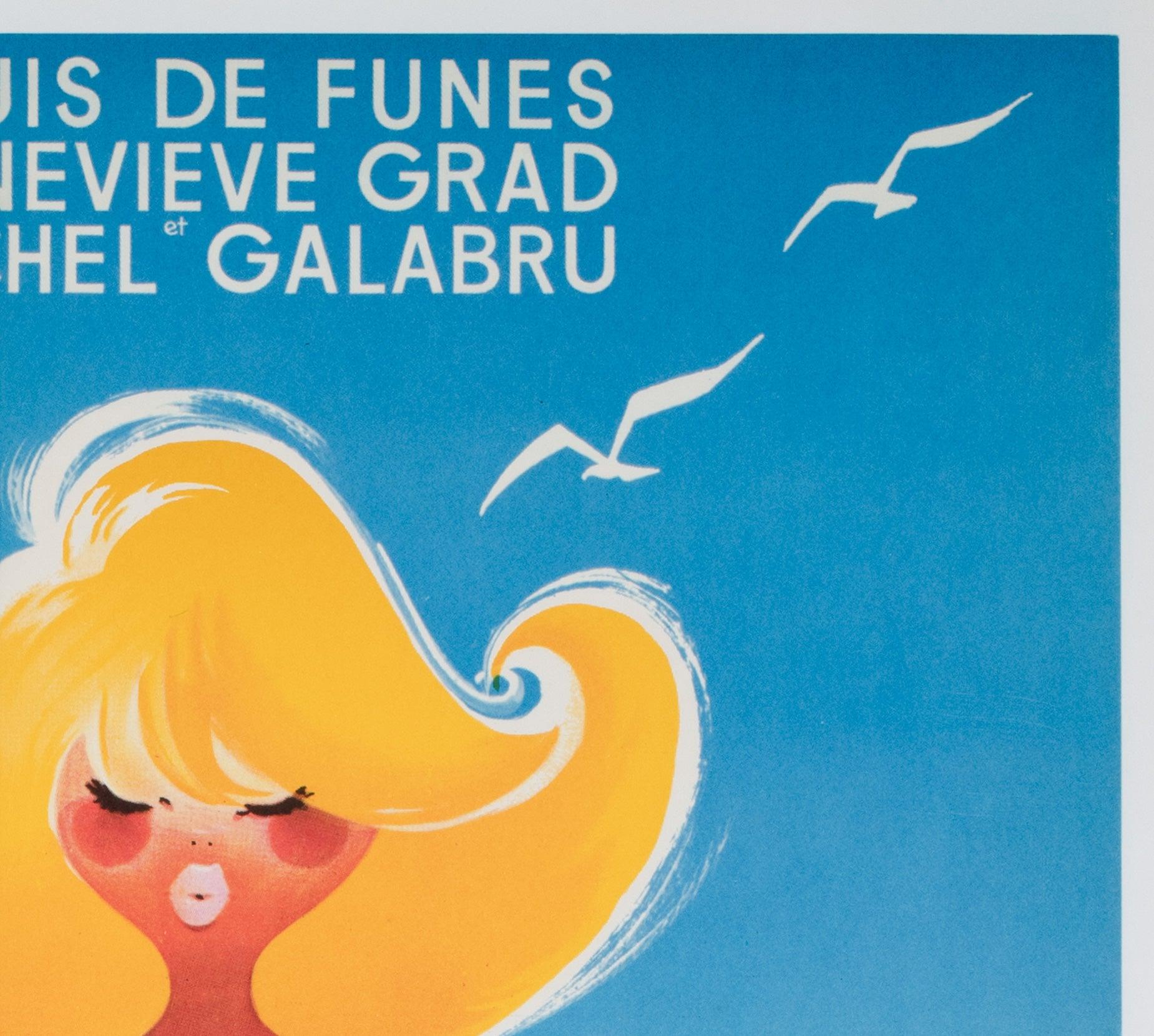 Le gendarme de Saint-Tropez R1966 Französisch Moyenne Film Poster, Clement Hurel (20. Jahrhundert) im Angebot