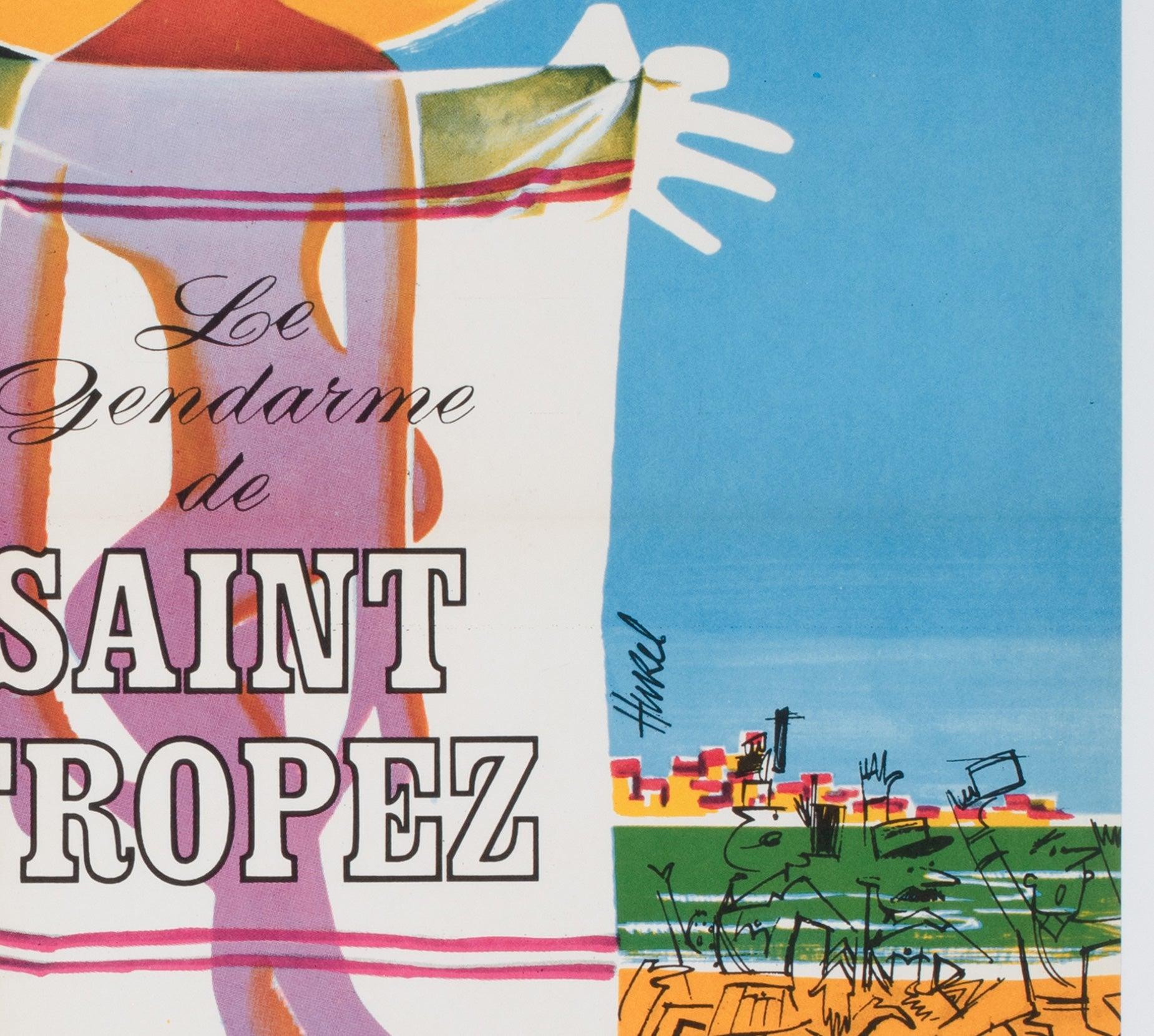 Le gendarme de Saint-Tropez R1966 Französisch Moyenne Film Poster, Clement Hurel im Angebot 1