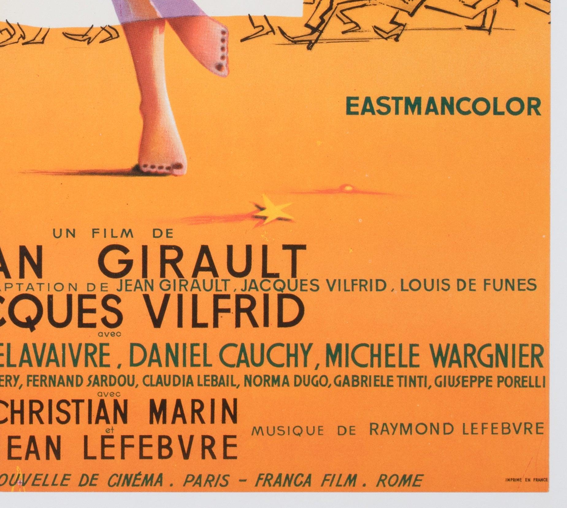 Le gendarme de Saint-Tropez R1966 Französisch Moyenne Film Poster, Clement Hurel im Angebot 3
