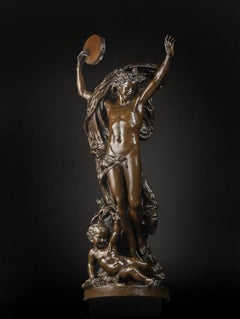 'Le Génie de la Danse, n°2', a Patinated Bronze Figure by Carpeaux, Dated 1872