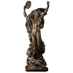 le Génie de la Danse:: n°2":: eine patinierte Bronzefigur von Carpeaux:: datiert 1872