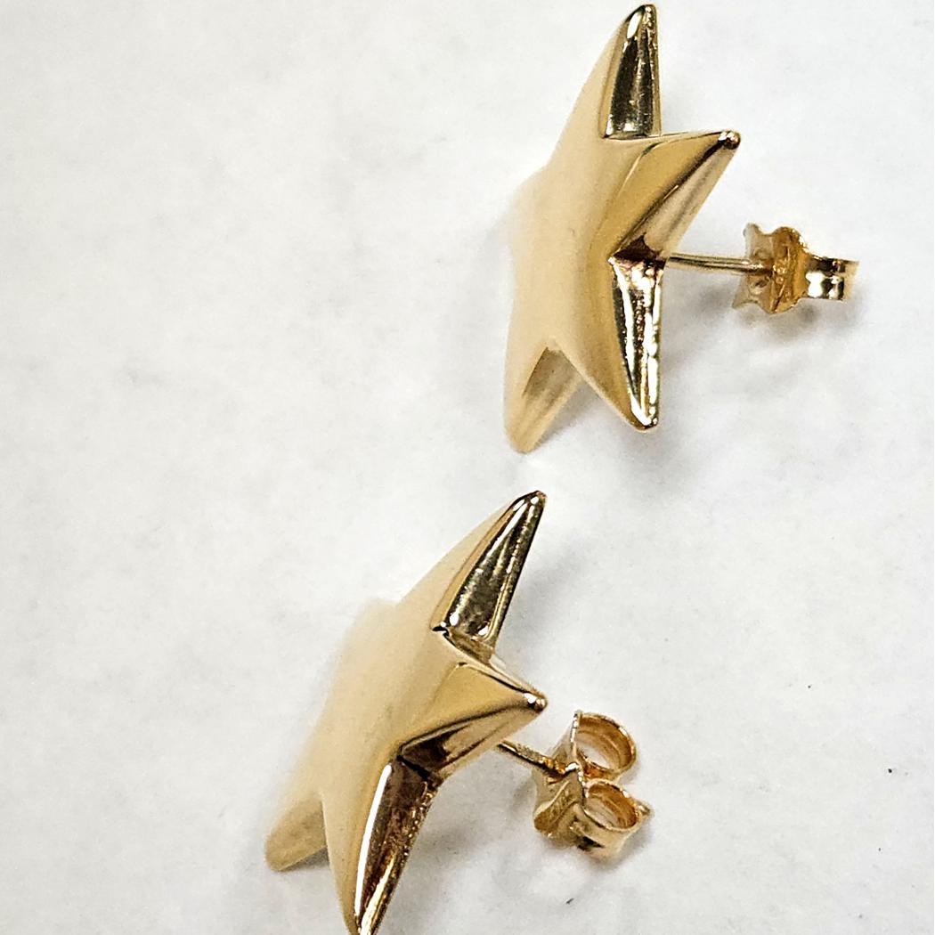 De las mujeres Le Gi 18kt Gold Dimensional Star Earrings en venta