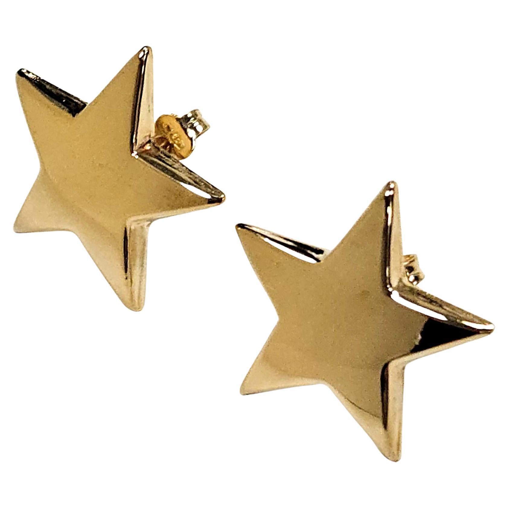Le Gi 18kt Gold Dimensional Star Earrings