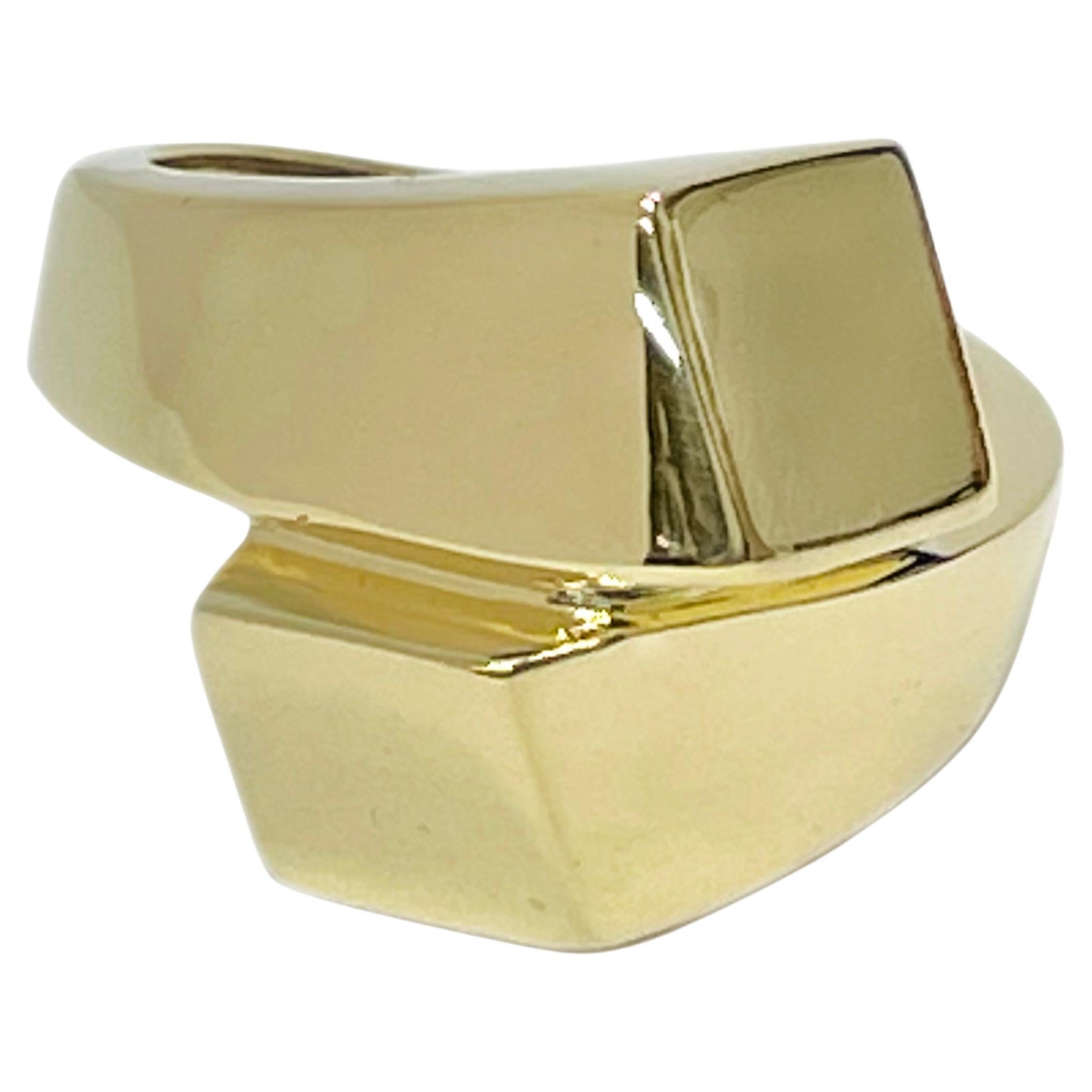 Le-Gi Yellow Gold Bypass Ring For Sale
