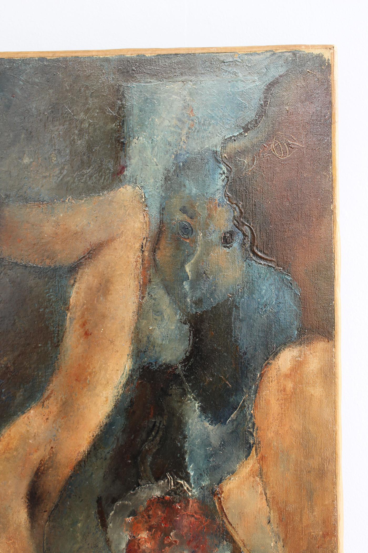 « Le Grain de Beaute », huile sur toile d'Edouard Goerg en vente 2