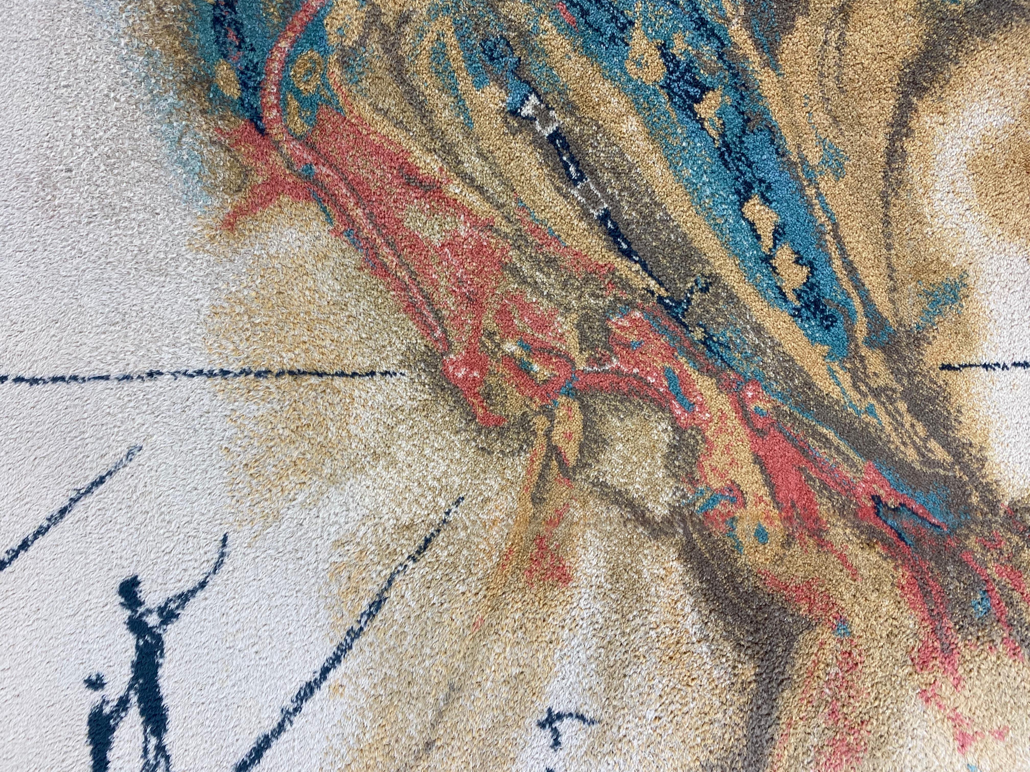 Le Grand Pavon Wool Carpet After Salvador Dalí For Sale 6