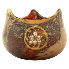 LE GRAS - ART NOUVEAU Vaso a sfera in vetro soffiato