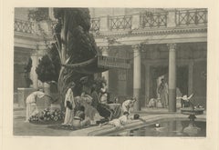 Le Gynécée, Classical Roman Courtyard after Gustave Boulanger, circa 1880
