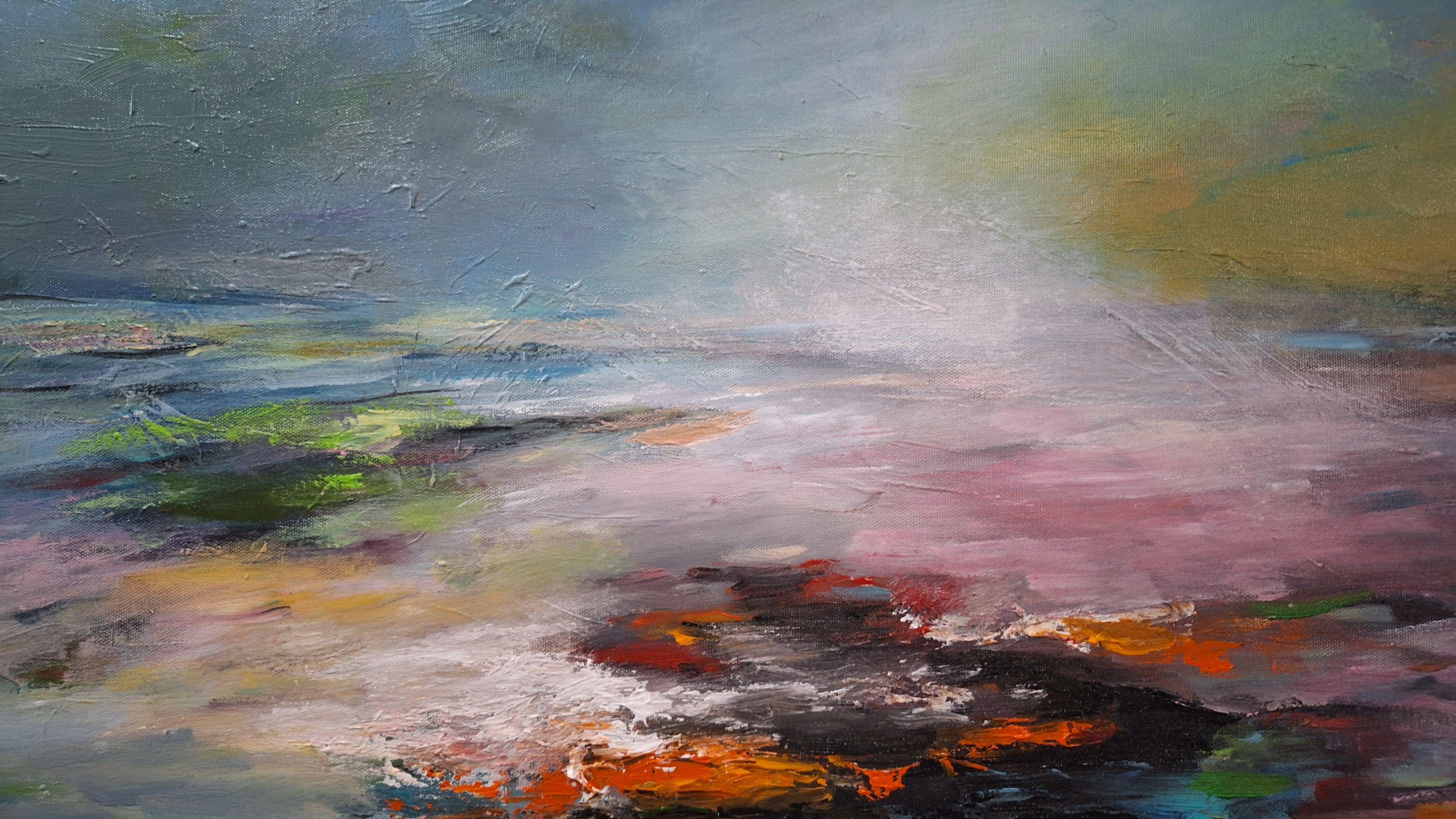A morning dawn, Painting, Acrylic on Canvas For Sale 3