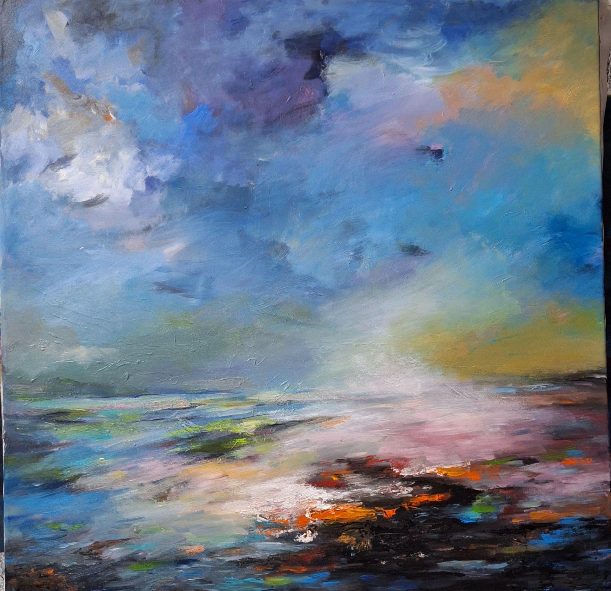 A morning dawn, Painting, Acrylic on Canvas