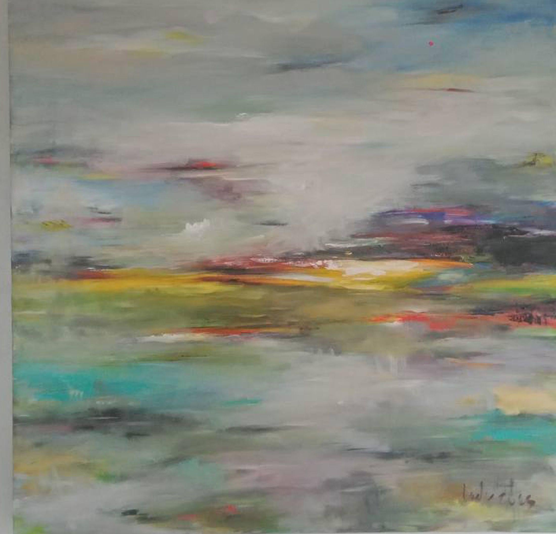 Autumn sun, Painting, Acrylic on Canvas